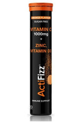ActiHealth - ActiFizz Vitamin C, 1000mg with Zinc & Vitamin D, Orange - 20 tabs - Nutri.se